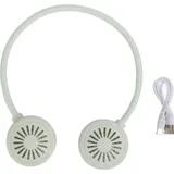 Amxcnoy Tragbarer, Klingenloser Nackenventilator, Usb-aufladbar, 360°-drehung, Leise – Grün