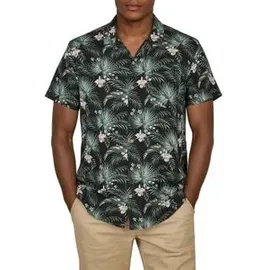 Riverso Hawaiihemd Regular Fit Floral Schwarz S