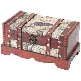 HMF Aufbewahrungstruhe Amerika 23 x 13 x 11 cm 1-tlg. braun