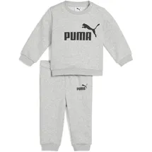 Puma Minicats Essentials Fleece Crew Baby-Jogginganzug 04 light gray heather 98