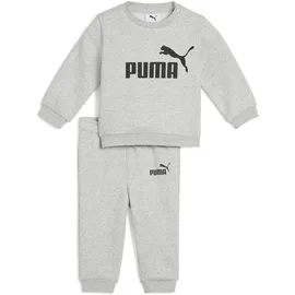 Puma Minicats Essentials Fleece Crew Baby-Jogginganzug 04 light gray heather 98