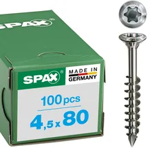 SPAX Holzfassadenschraube Linsensenkkopf 4,5 x 80 mm 100 Stück