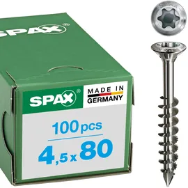 SPAX Holzfassadenschraube Linsensenkkopf 4,5 x 80 mm 100 Stück