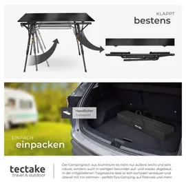 Tectake Campingtisch Tina Schwarz