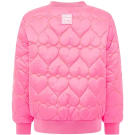 Zwillingsherz Bomberjacke ZWILLINGSHERZ ""Be Happy"", Damen, Gr. M, neon pink, Steppware, Obermaterial: 100% Polyester, regular fit kurz, angesetztes Bündchen, Jacken Bomberjacke