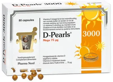 Pharma Nord D-Pearls 3000 Immunität + Knochen & Zähne 80 Kapseln