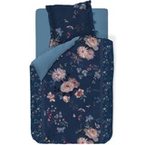 Pip Studio Bettwäsche Tokyo Bouquet Dunkelblau | Gr.: 155x220 cm (80x80 cm)