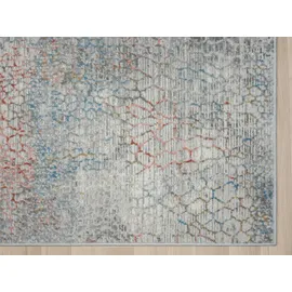 Myflair Teppich "My Roots", orange (beige, grau, terrakotta), B:80cm H:8mm L:150cm, Polyester, MYFLAIR MÖBEL & ACCESSOIRES, Teppiche, Teppich, Kurzflor, Retro-Design, besonders weich durch Microfaser