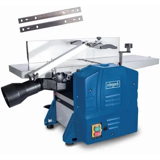 Scheppach Abricht- und Dickenhobelmaschine HMS860 Hobelmaschine Hobel inkl. 2.Messersatz | 1500W Leistung | 2 HS-Hobelmesser | Hobelbreite 204mm | Durchlasshöhe 120mm | Abrichtmaschine