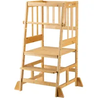 Wiltec Kinderstuhl Lernturm 57 x 46 x 90 cm Bambus