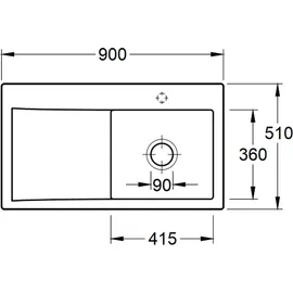 Villeroy & Boch Subway Style 50 rechts fossil + Handbetätigung