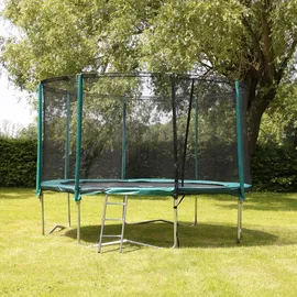 Relaxdays Trampolin Leiter Silber 96 cm