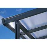 Gutta Einzelcarport Premium 3,00 x 5,00 m weiß/anthrazit inkl. Polycarbonat klar