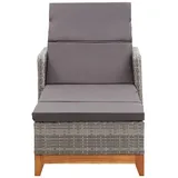 vidaXL Sonnenliege 200 x 70 x 90 cm grau/anthrazit