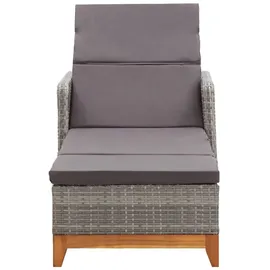 vidaXL Sonnenliege 200 x 70 x 90 cm grau/anthrazit