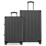 Hauptstadtkoffer Q-Damm - 2er Kofferset, Trolley-Set, TSA, Rollkoffer, Reisekoffer, (M & L), Graphite