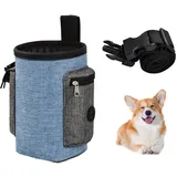 SUYUKU Hundeleckerli Tasche wasserdichte Hund Training Tasche Verstellbare Taille Gürtel Leckerlitasche für Hunde Eingebaute Poop Bag Hundezubehör für Welpen Hund Walking Bag (Blau)