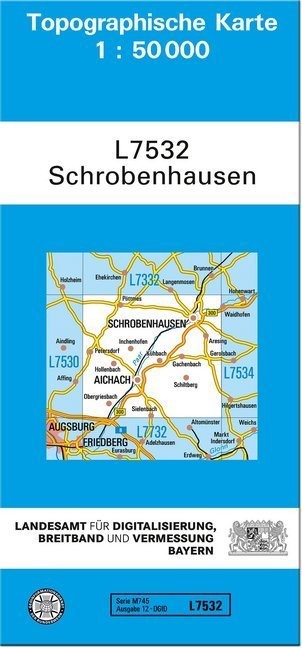 Topographische Karte Bayern Schrobenhausen - Breitband und Vermessung  Bayern Landesamt für Digitalisierung  Karte (im Sinne von Landkarte)