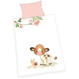 Herding Süßes Kälbchen Baby Bettwäsche 100x135cm 40x60cm