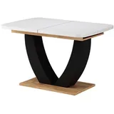 Vicco Esstisch Fenaro, Weiß/Goldkraft Eiche, 120 x 80 cm ausziehbar