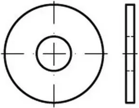 Scheibe DIN 9021/ISO 7093 22x60x4mm Stahl blank