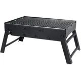 PROGARDEN Klappbarer Holzkohlegrill schwarz