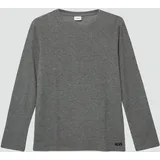 s.Oliver Strukturiertes Langarm-Jerseyshirt mit kleiner Stickerei - grau - 158/164