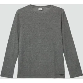 s.Oliver Strukturiertes Langarm-Jerseyshirt mit kleiner Stickerei - grau - 158/164