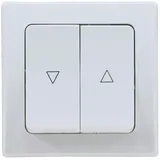 ChiliTec DELPHI Jalousien-Steuerung Hoch/Runter Taster, inkl. Rahmen, UP, weiß