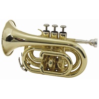 DIMAVERY Bb-Trompete TP-300 B-Pocket-Trompete, verschiedene Farben erhältlich goldfarben