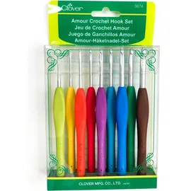 Clover MID(H20,4,10) Häkelnadel Set Amour, 9 Größen,
