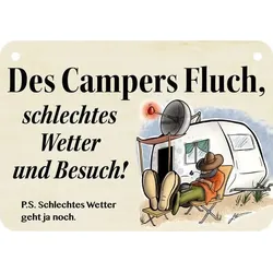 Blechschild Des Campers Fluch