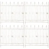 deluke Gartenzaun LINUS 124 x 1 x 116 cm 4er Set Beige