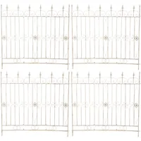 deluke Gartenzaun LINUS 124 x 1 x 116 cm 4er Set Beige