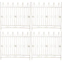 deluke Gartenzaun LINUS 124 x 1 x 116 cm 4er Set Beige