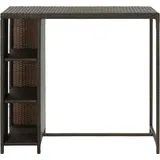 vidaXL Bartisch mit Regal 120 x 60 x 110 cm Braun