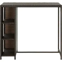 vidaXL Bartisch mit Regal 120 x 60 x 110 cm Braun