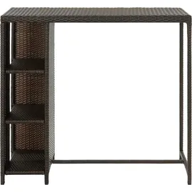 vidaXL Bartisch mit Regal 120 x 60 x 110 cm Braun