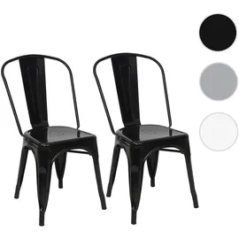 MCW Bistrostuhl MCW-A73 Metall schwarz 2er Set