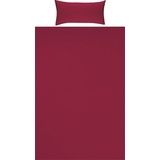 Erwin Müller Bettwäsche Traunstein Single-Jersey weinrot Größe 1x 135x200 cm + 1x 80x80 cm