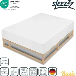 Doppelpack Sleezzz® Basic Stretchmolton Spannbettlaken 120 x 190 - 140 x 210 cm