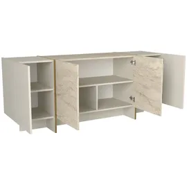 moebel17 Sideboard Veyron Beige Granit Optik