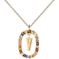 PD PAOLA - BUCHSTABE ''V'' CIRCLE - Halskette - gold