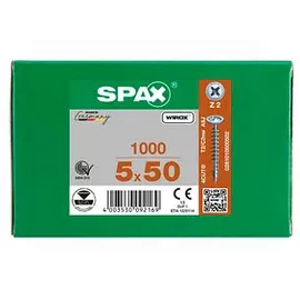 SPAX Rückwandschraube Kreuzschlitz Z2 5 x 50 mm 1000 Stück
