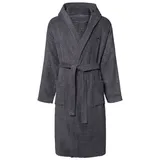 Chiemsee Bademantel mit Kapuze und Gürtel zum Schließen grau M