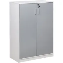 Beliani Zehna Aktenschrank 80 x 40 x 117 cm Grau/Weiß