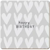Grafik Werkstatt lustiger Untersetzer aus Kork | Happy Birthday, Bunt
