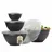 Hausfelder Salatschüssel Set 8-tlg. Anthrazit/Schwarz 0,7-6 L