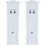 MCW Wandgarderobe H33 2er-Set Weiß Lackiert