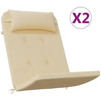 VidaXL Adirondack-Auflagen 2 Stk. Beige Oxford-Gewebe